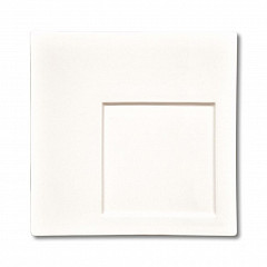 Тарелка квадратная P.L. Proff Cuisine 21*21 см смещенное дно белая фарфор KW Black Label фото