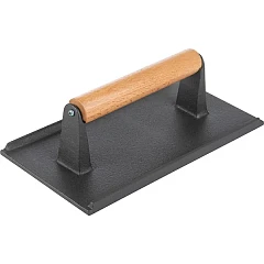 Пресс для гриля Prohotel Эмбер Каст Мэтт чугун,дерево ,L=23,B=13см черный,св. дерево (04022123) фото