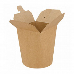 Коробка для лапши Garcia de Pou 480 мл, натуральный цвет, d 8 см, h 9 см, СВЧ, 50 шт/уп, картон в Москве , фото