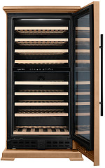 Винный шкаф двухзонный Meyvel MV99PRO-KBT2 (Натуральный бук) в Москве , фото 7