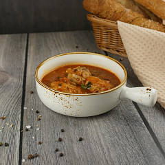 Блюдо круглое с ручкой P.L. Proff Cuisine d 15 см h5 см 500 мл Elegance Sun в Москве , фото 4