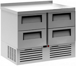 Охлаждаемый стол Полюс T70 M2GN-2 с бортом 9006-2 корпус серый 4 ящика в Москве , фото