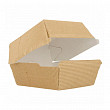 Коробка для бургера  жиронепроницаемая рифленая, 14*12*8 см, 50 шт/уп, картон