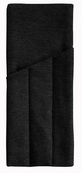 Куверт Luxstahl Рогожка черный на 3 прибора правый фото