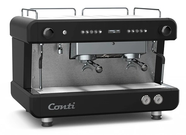Рожковая кофемашина Conti CC-100 2 GR Standard с дисплеем черная фото