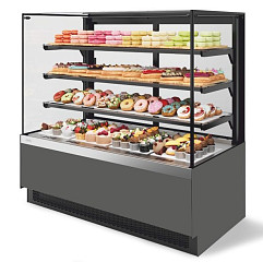 Витрина кондитерская Chilz Vete II kub 90, Серый матовый/Шлифованная нержавейка в Москве , фото 1