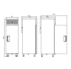 Шкаф морозильный Yukon VTS 610 N CR в Москве , фото 3