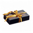 Коробка для шоколада  с крышкой и разделителями, 14,5*7,5*3,5 см, черная, картон, 50 шт/уп