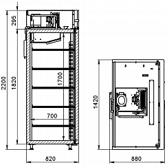 Шкаф холодильный Atesy R 1.4 -S глухая дверь в Москве , фото 2