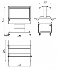 Салат-бар нейтральный Rada ПНП-11/7Н (махагон), фото 2