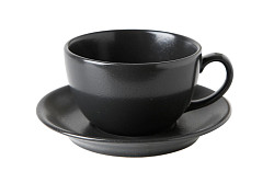 Чашка чайная Porland 340 мл фарфор цвет черный Seasons (322134) в Москве , фото