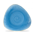 Тарелка мелкая треугольная  Stonecast Cornflower Blue SCFSTR91 22,9см, без борта