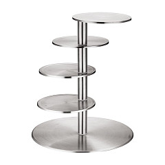 Этажерка P.L. Proff Cuisine 5 ярусов h 43 см d низ 36 см, ост. 20 см нерж. в Москве , фото