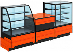 Витрина кондитерская Cryspi ВПВ (Adagio Cube К 900 Д) (дуб сонома кромк чёрн, внеш 9005мат _внутр9005мат) в Москве , фото 6