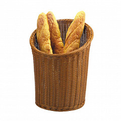 Корзина для хлеба P.L. Proff Cuisine 32*28 см h42 см для багета ротанг бежевая фото