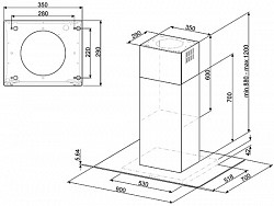 Островная вытяжка Smeg KEIV90E в Москве , фото 2