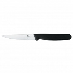 Нож для чистки овощей и фруктов P.L. Proff Cuisine PRO-Line 10 см, черная пластиковая ручка в Москве , фото