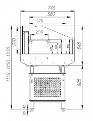 Холодильная витрина Полюс PF07-12 VM 0,7-2 9006 (ODA) в Москве , фото 2
