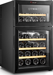 Двухзонный винный шкаф Climadiff DOPPIOVINO24 фото
