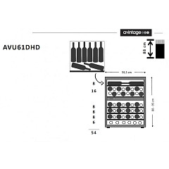 Винный шкаф двухзонный Avintage AVU61DHD в Москве , фото 2