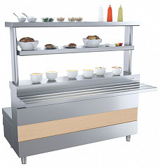 Мармит для 1-х блюд Atesy Ривьера М1-3.1500-02-О 3-х конф. без полок в Москве , фото 7