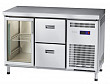Холодильный стол  СХС-70-01 неохлаждаемая столешница без борта (ящики 1/2, дверь-стекло)