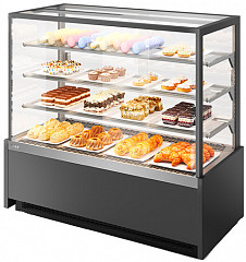 Витрина кондитерская Chilz Vete Kub 90 серый матовый/шлифованная нержавейка, фото 1