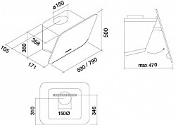 Пристенная вытяжка Falmec Tab 60 Red в Москве , фото 4