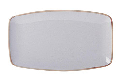Тарелка прямоугольная Porland 31*18 см фарфор цвет серый Seasons (118331) в Москве , фото