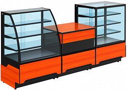 Витрина кондитерская Cryspi ВПВ (Adagio К 900 Д) (дуб сонома кромк чёрн, внеш 9005мат _внутр9005мат) в Москве , фото 6