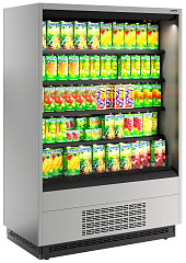 Холодильная горка Полюс FC20-07 VM 1,0-2 0030 бок металл с зеркалом (9006-9005) фото