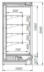 Холодильная горка Polair Monte M 3750 (без агрегата) в Москве , фото 3
