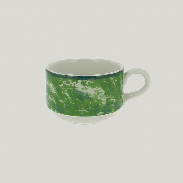 Чашка круглая штабелируемая RAK Porcelain Peppery 230 мл, зеленый цвет фото
