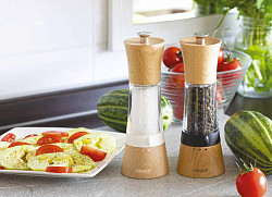 Мельница для перца с регулировкой помола Bisetti h 20 см, акрил, верхн. часть и осн. - бук, PISA (8910) в Москве , фото 2