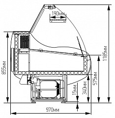 Холодильная витрина Марихолодмаш Таир ВХСн-1,5, фото 2
