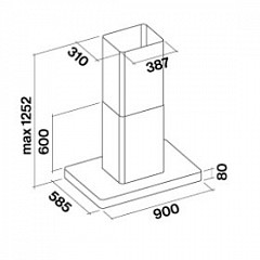 Островная вытяжка Falmec Stilo NRS  Isola White 90 в Москве , фото 3