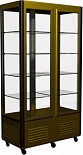 Шкаф кондитерский  R800C Сarboma Люкс (D4 VM 800-1 (коричневый-золотой, 1/2, INOX)