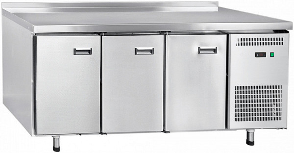 Стол морозильный Abat СХН-70-02 неохлаждаемая столешница с бортом (дверь, дверь, дверь) (24120111110) фото