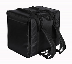 Терморюкзак для пицц Luxstahl 450х450х400 мм мм фольгированный черный с вентиляцией в Москве , фото 1