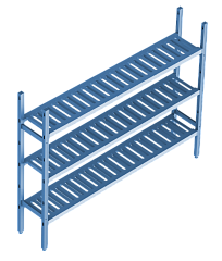 Стеллажная система LOAD.ME poly Polair 18AL.3PP40.11B (Базовая секция, 3 яруса) в Москве , фото 1