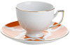 Чайная пара  (чашка с ручкой, блюдце) Porland MOROCCO DS.3 170 мл оранжевый (228218) фото