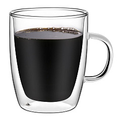 Кружка прозрачная P.L. Proff Cuisine 400 мл набор 2 шт. двойные стенки термостекло (81223945) в Москве , фото