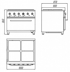 Плита электрическая Rada ПЭ-814Ш в Москве , фото 2