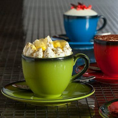 Тарелка круглая RAK Porcelain LEA Red 24 см (красный цвет) в Москве , фото 2