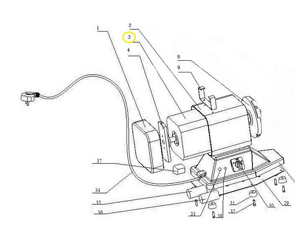 Двигатель для мясорубки Hurakan HKN-22S фото