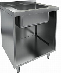 Стол закрытый с трех сторон с мойкой Hicold НБМСЗОМ-7/5Б фото