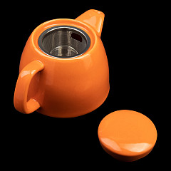 Чайник заварочный с фильтром Corone 500мл, оранжевый Gusto в Москве , фото 2