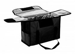 Термосумка для обедов Luxstahl 450х200х300 мм фольгированная (Черный) в Москве , фото 1