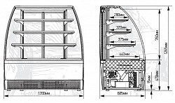 Витрина кондитерская Марихолодмаш Veneto VS-UN (крашенная) в Москве , фото 2