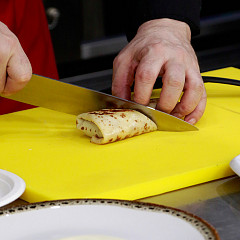 Доска разделочная Luxstahl 500х350х18 коричневая пластик в Москве , фото 5